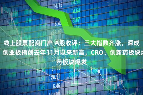 线上股票配资门户 A股收评：三大指数齐涨，深成指、创业板指创去年11月以来新高，CRO、创新药板块爆发